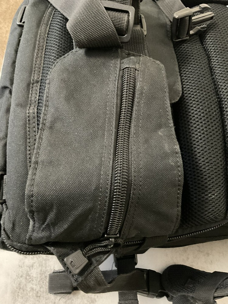 Fox Tactical Backpack Black Multi Compartments Hiking Outdoors - See Notes