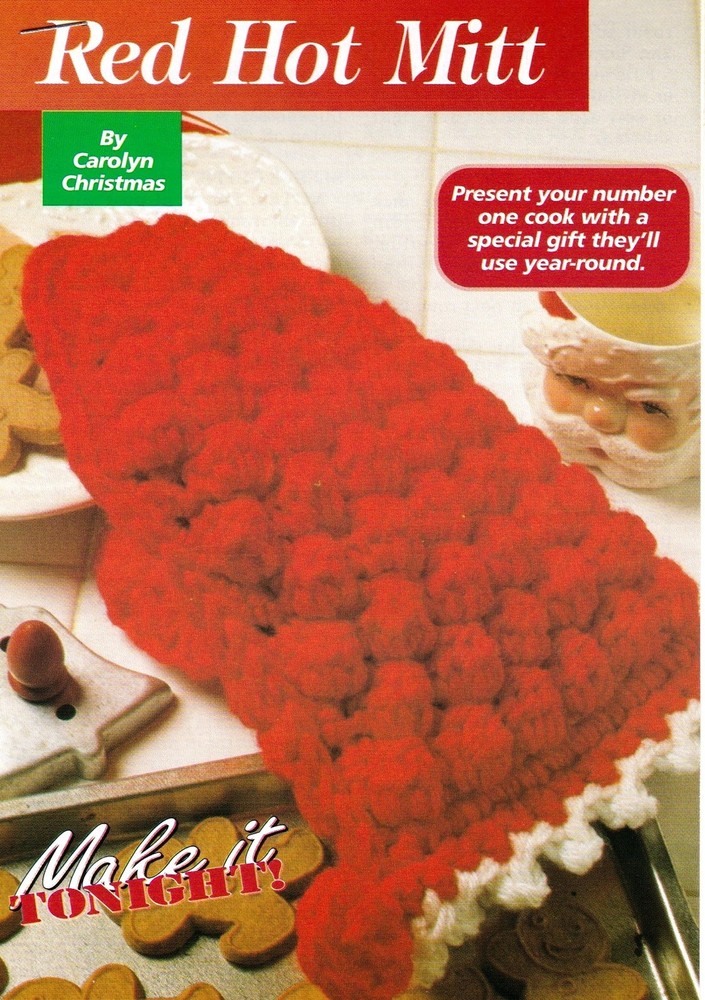 HANDY Red Hot Mitt/Decor/Crochet Pattern INSTRUCTIONS ONLY