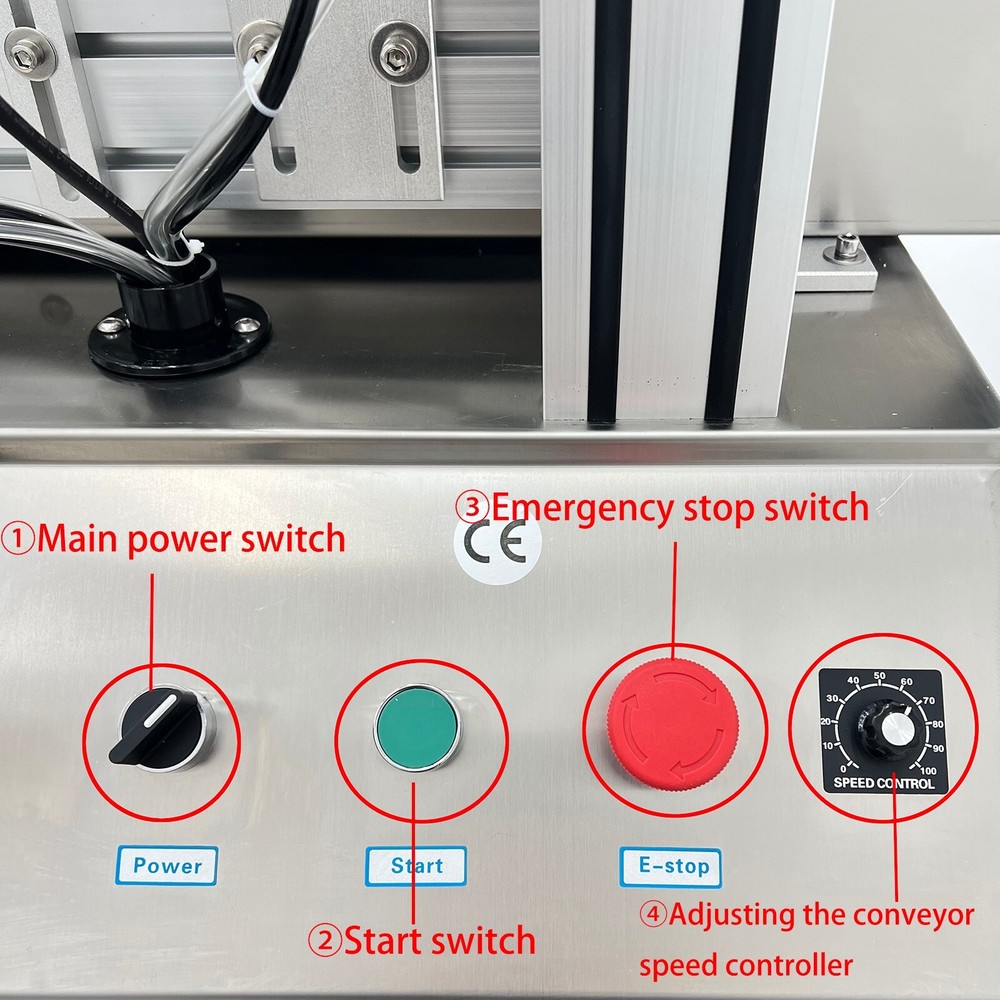 110V Automatic Desktop Conveyor Capping Machine with Touch Panel 20~60bot/min