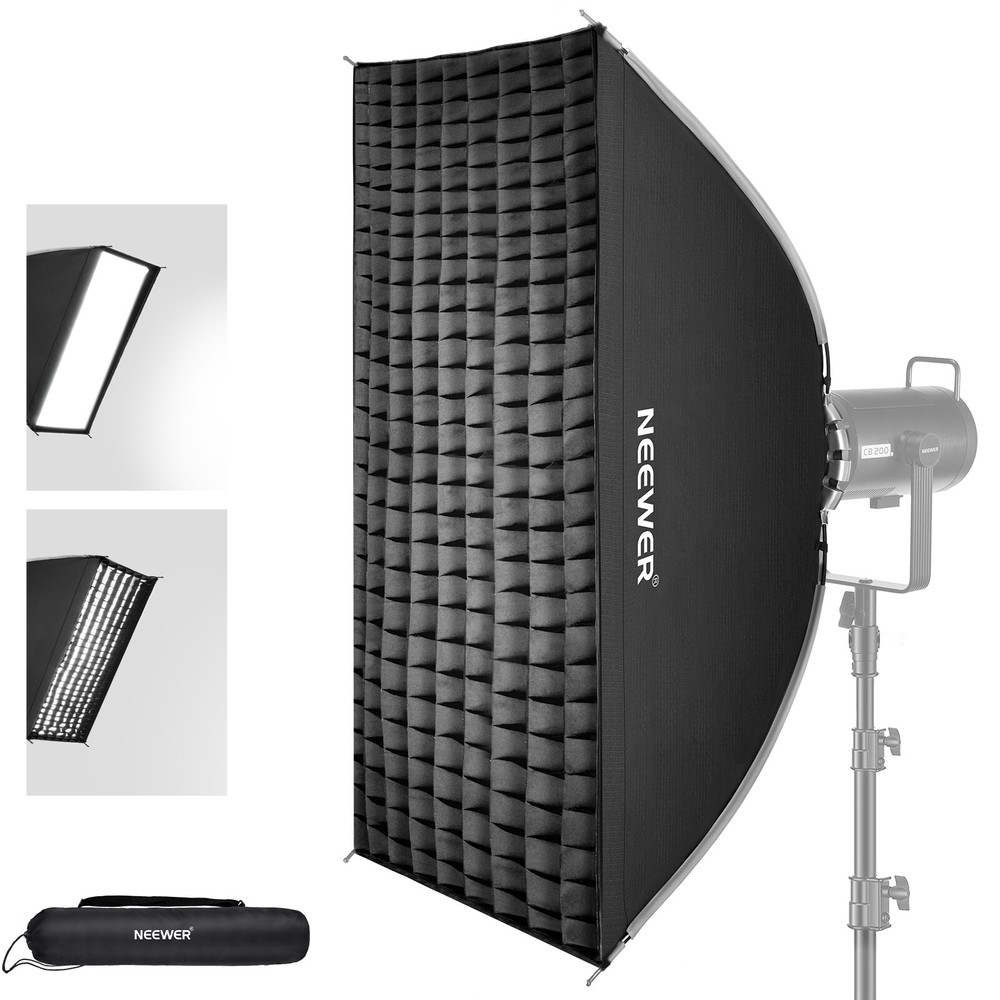 NEEWER 24''x35'' Quick Setup Foldable Rectangular Strip Softbox Bowens Mount