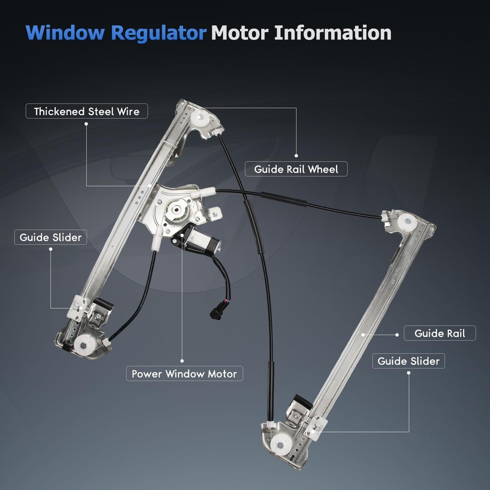 OTO-K Front Left Driver Side Power Window Regulator with Motor Assembly Compa...