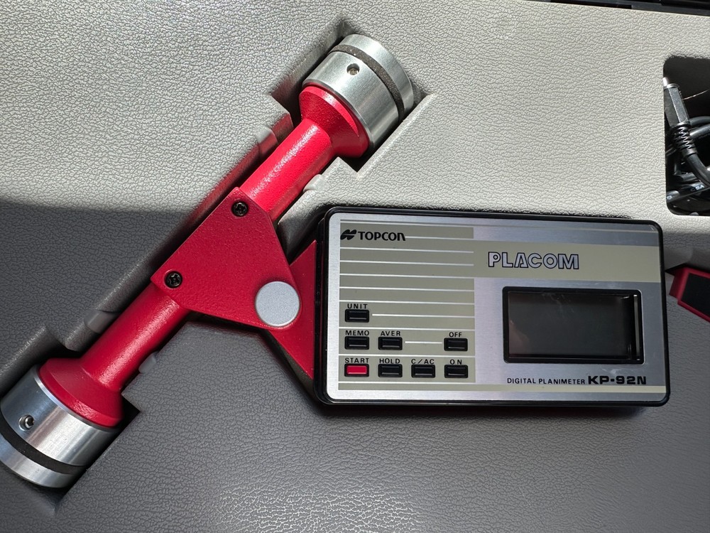 PLACOM Digital Planimeter KP-92N In Case with Instruction Manual