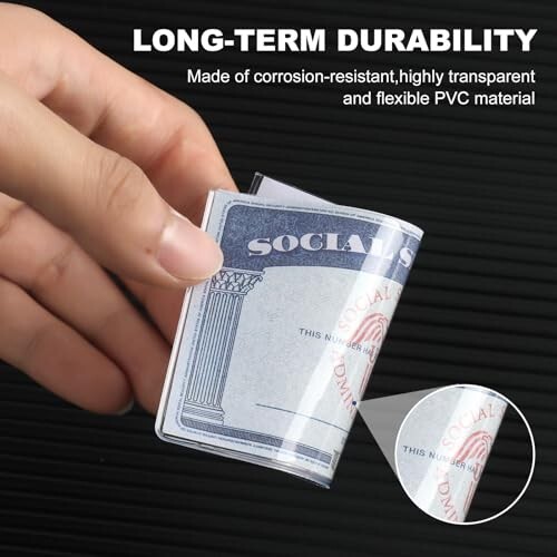 6 Pack Social Security Card Protector/Medicare Card Protector Sleeve/Social Card