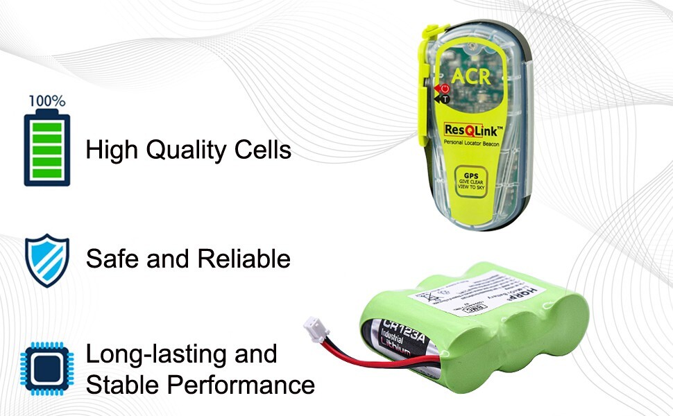 Battery for ACR Resqlink Personal Locator Beacon, Model PLB-375 A3-06-2703