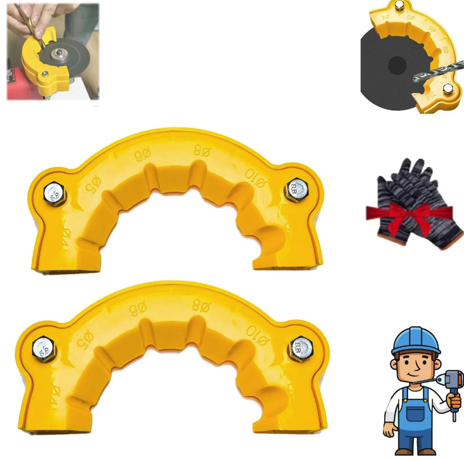 2pcs 6-in-1 Drill Bit Sharpener: Multi-Spec Grinding Tool for Polishing & Repair