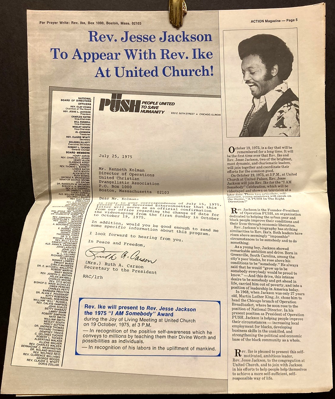 Vtg Lot African American Prosperity Evangelist Rev. Ike~1970s Action! + Ephemera