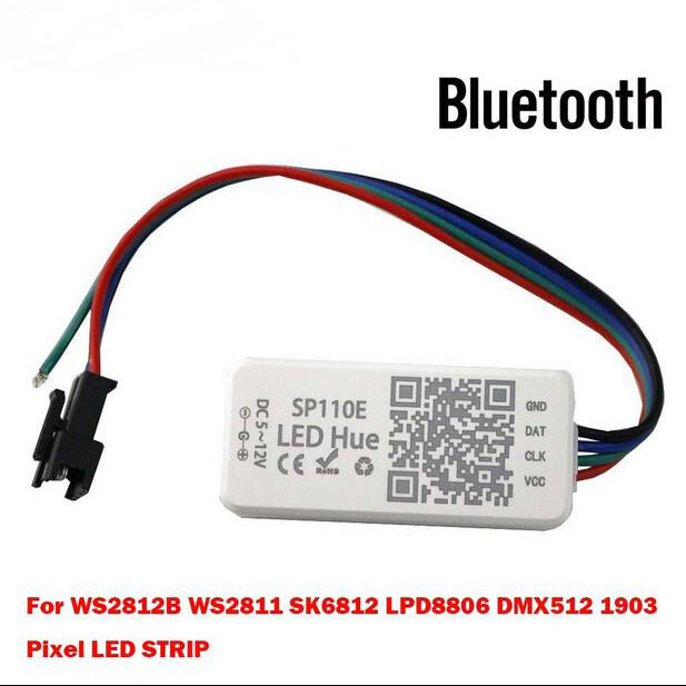 Bluetooth SP110E Controller App Control 1024 Pixels For WS2812B WS2811 LED Strip