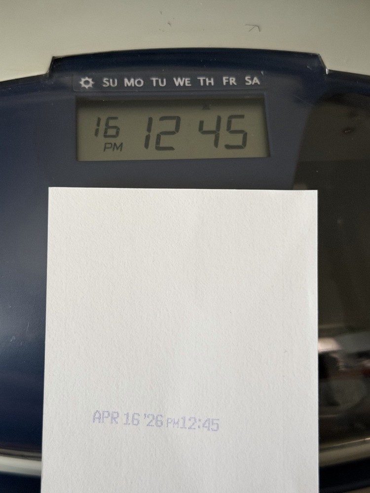 Lathem 5000E Plus Electronic Time Clock Punch Clock TESTED Works No Key