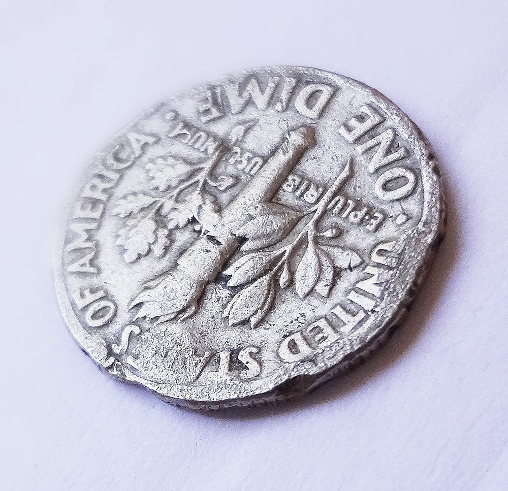 USA 10 Cent Dime Coin _ Issued 1997 _ Error