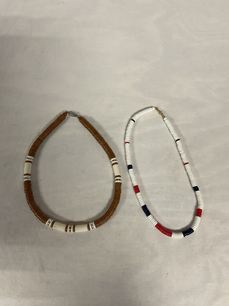 Plastic Beaded Native American Style Necklaces (2)
