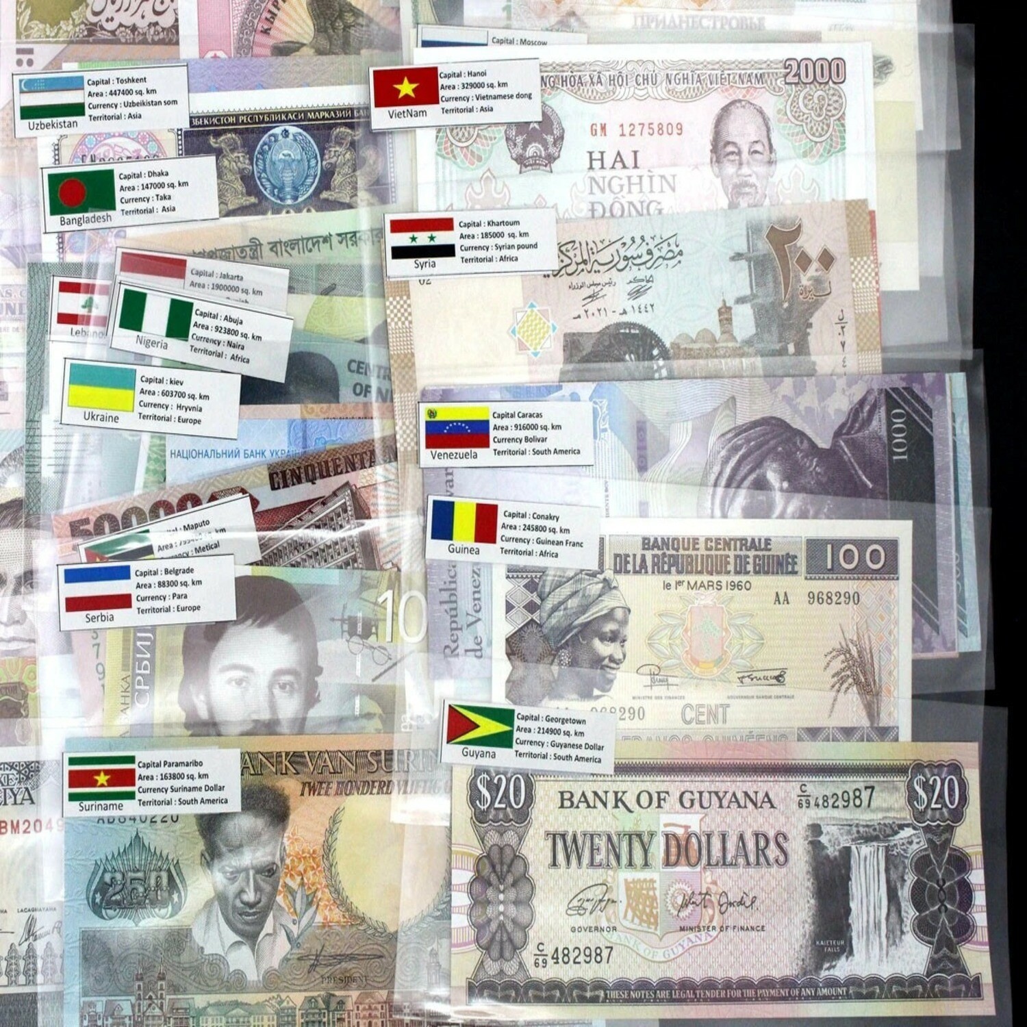 🔥100 Pcs of Different World Currency Foreign Banknote Lot UNCIRCULATED w/ BONUS