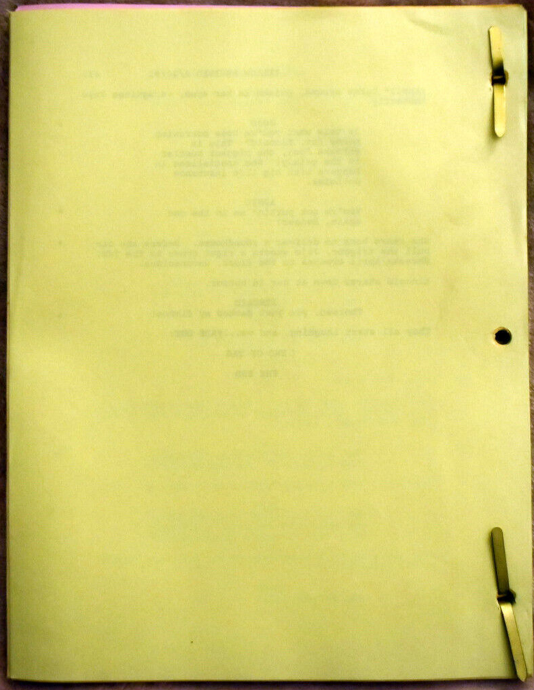 Original Space Rangers " Death Before Dishonor " First Draft Script