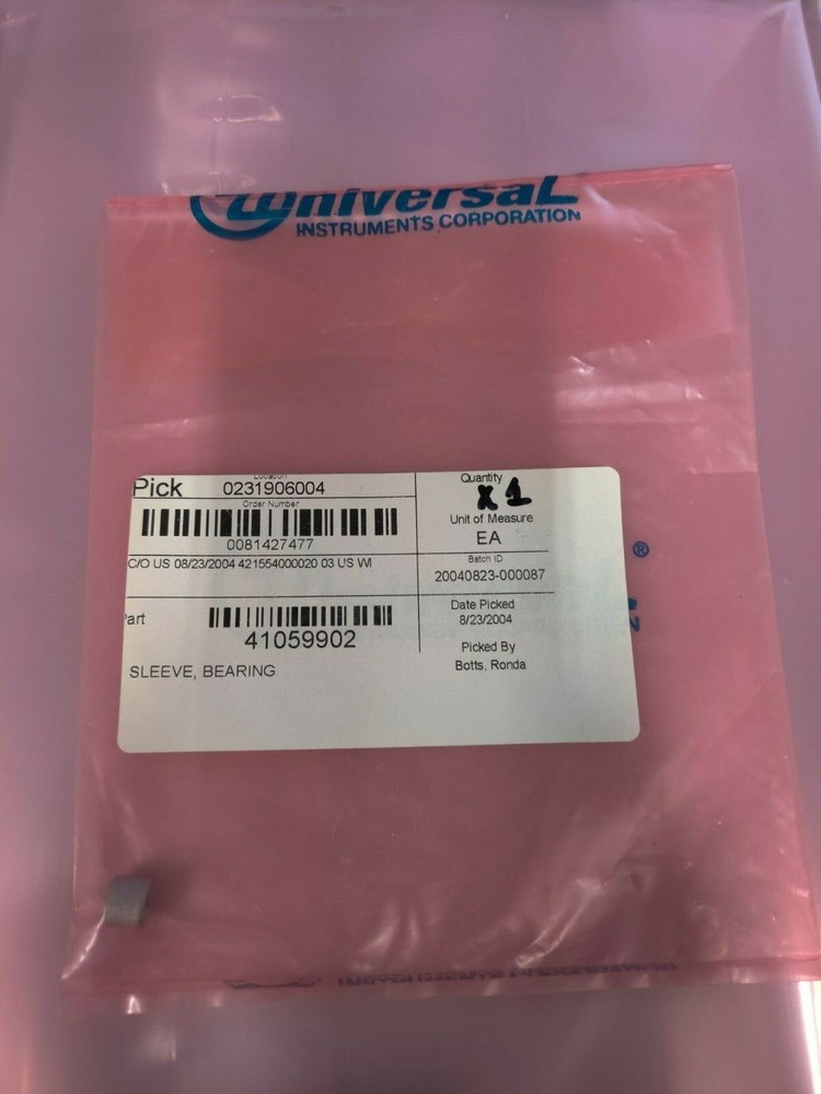 Universal Instruments Bearing Sleeve 41059902