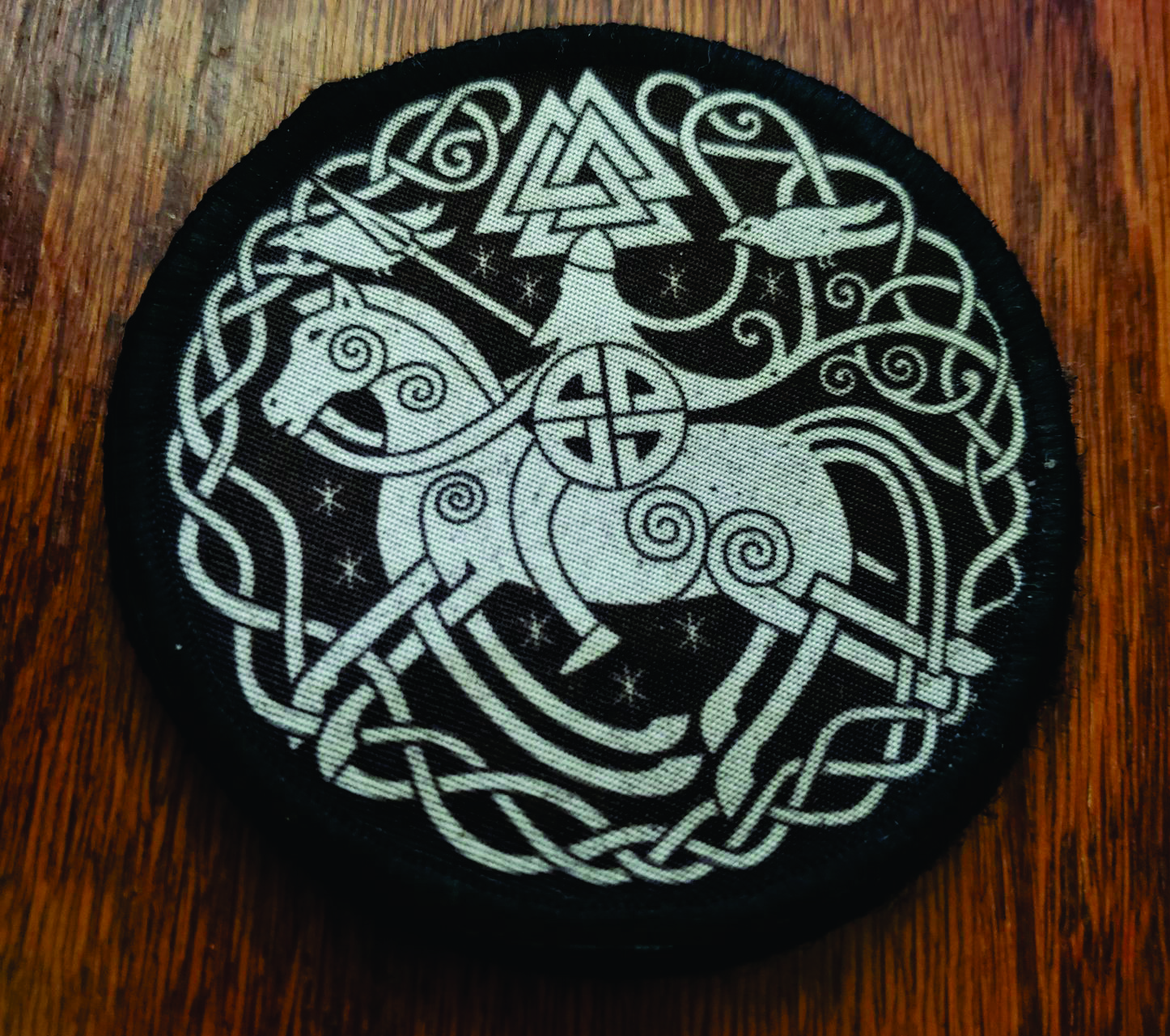 VIKING Protection Rune Morale Patch Raven Tactical Military Army Badge Hook Flag