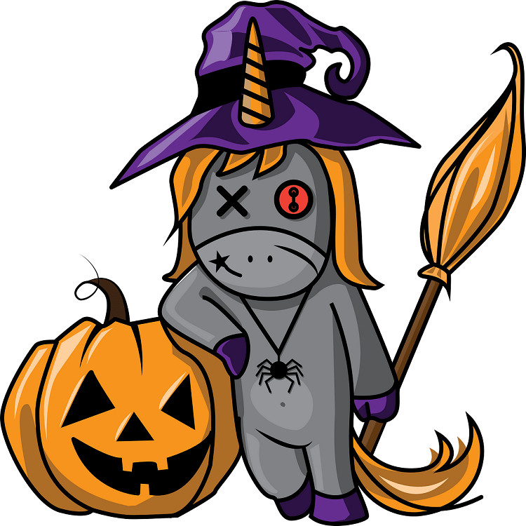 30 Custom Halloween Unicorn Personalized Address Labels