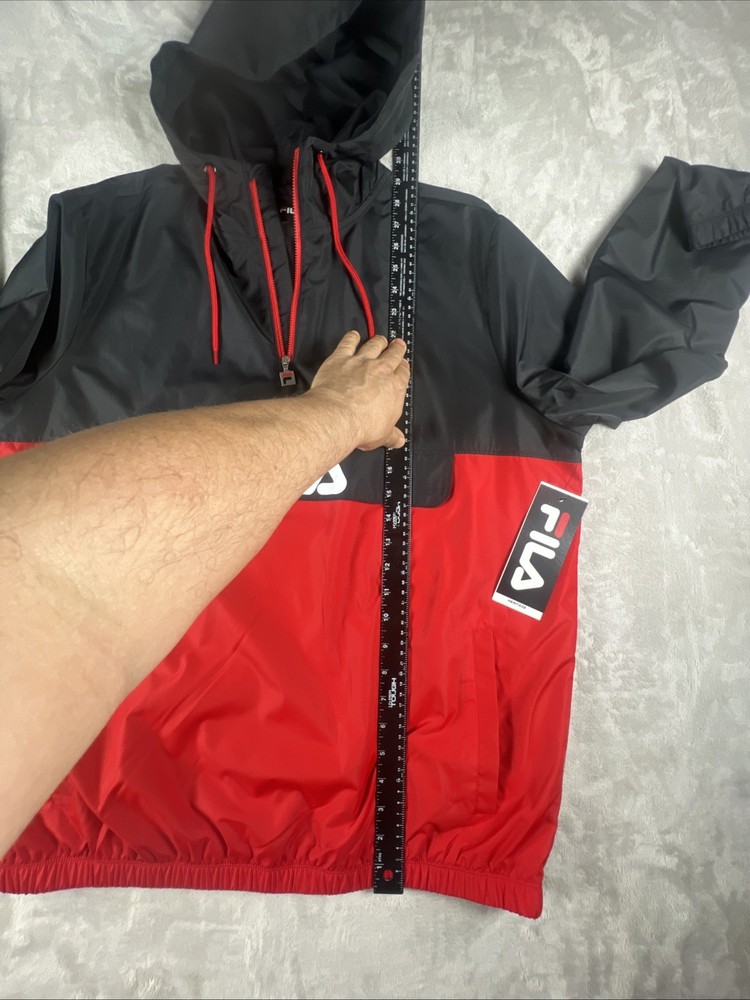 FILA Men's Pullover Windbreaker Jacket 1/4 Zip Size Large - NWT