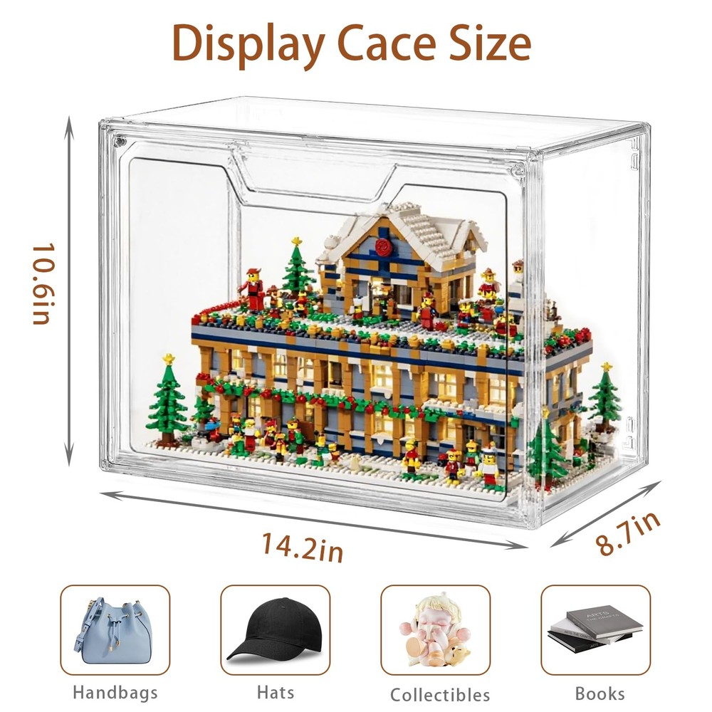 Stackable Storage Bins,Clear Acrylic Display Case, Acrylic Boxes with Lids, S...