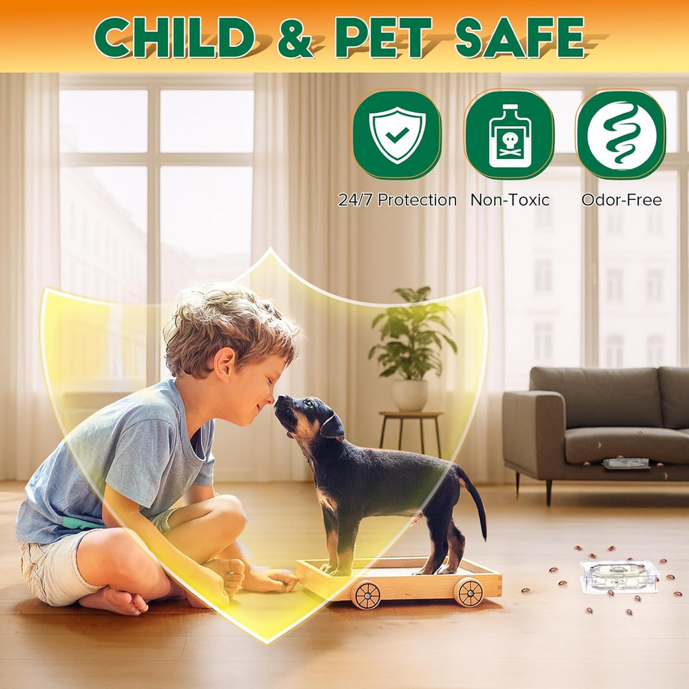 6 Set Bed Bug Detector & Trap, Bedbug Traps with Strong Glue, Bedbug Intercep...