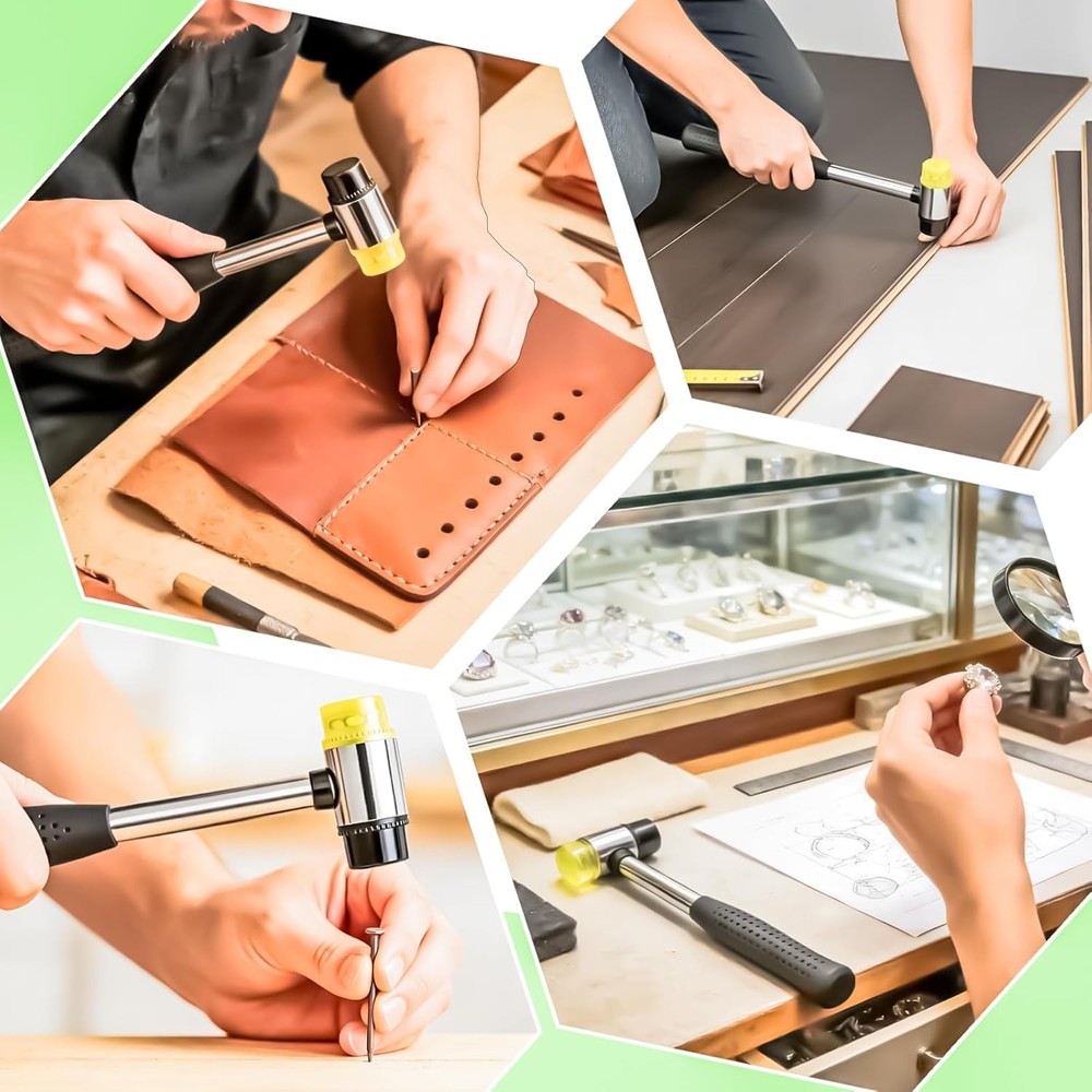 Durable Two-Sided Rubber and Plastic Mallet – Perfect for Fine Crafting Projects