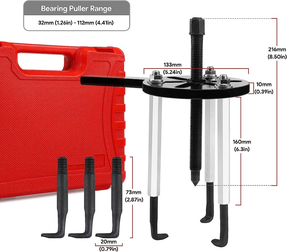 Bearing Disassembly Puller Inner Hole Puller Removal Tool Three-jaw Puller Set