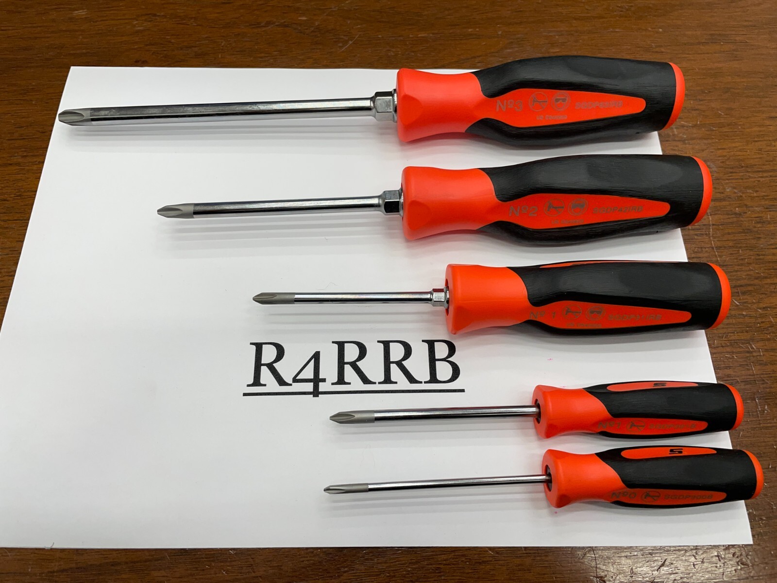 Snap-on Tools NEW 5pc ORANGE Soft Grip ALL PHILLIPS TIP Screwdriver Set SGDP50BO