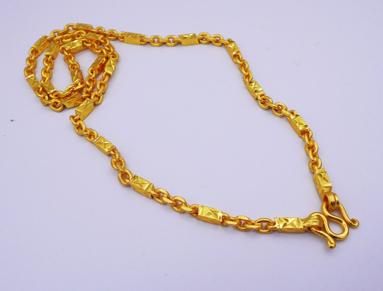 23K 24K THAI YELLOW GOLD Plated Necklace 24 Inch 50 Gram 4 MM Jewelry For Him