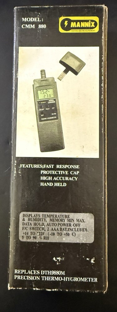 General Tools & Instruments Mannix Hand-held Thermohygrometer Cmm880 Vh1
