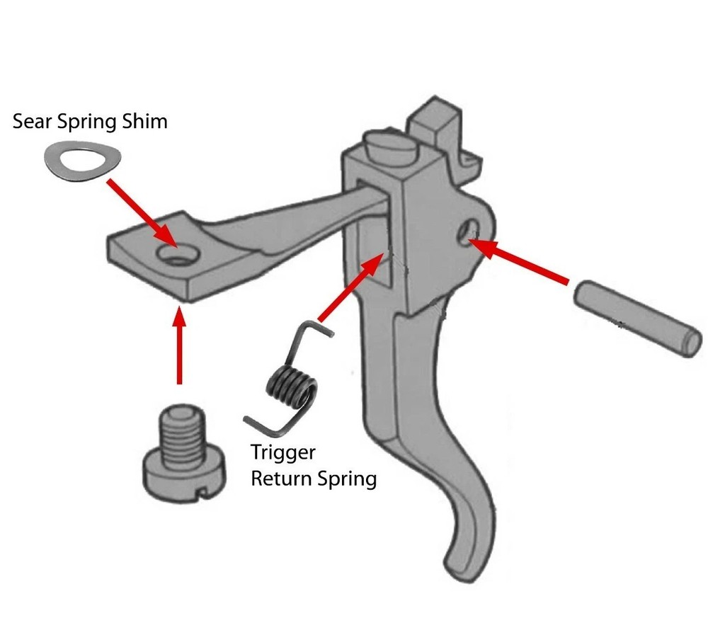 Mosin Nagant 91/30 M44 Trigger Spring Kit for a Shorter Lighter Trigger Pull