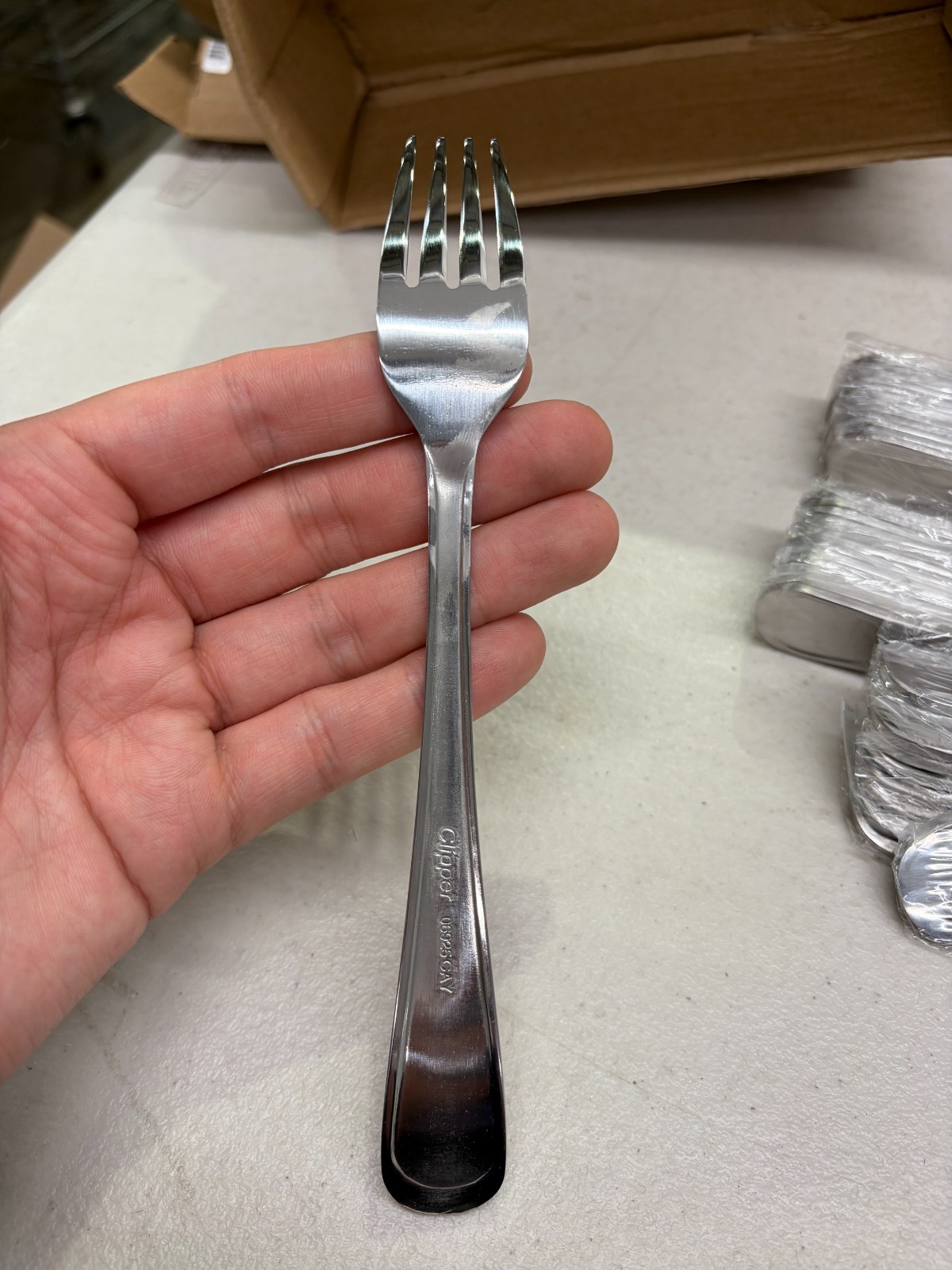 LOT OF 36 - Clipper 06925 CAY Stainless Steel Dinner Forks