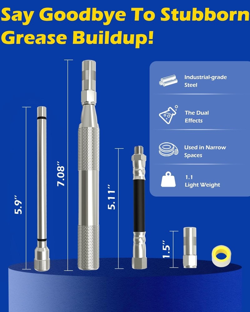 Grease Fitting Cleaning Tool Zerk Cleaner Hammer Tool Flushing Old Dried from