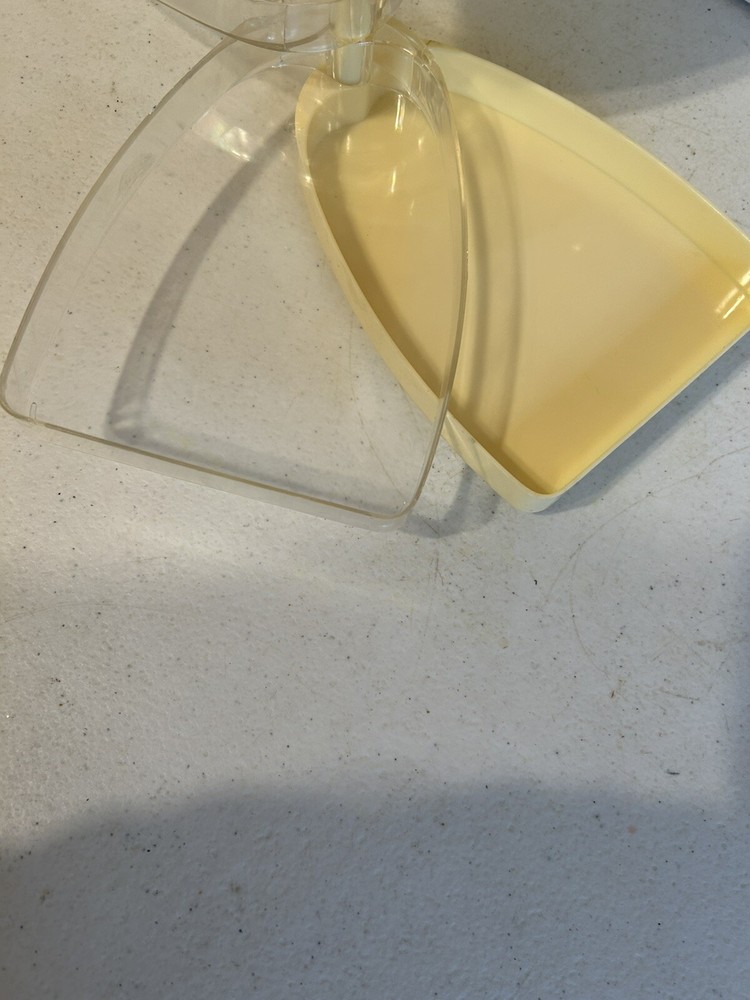 MCM Stacking Storage Tray/Case/Tower See Through Divided Sections Sewing e8