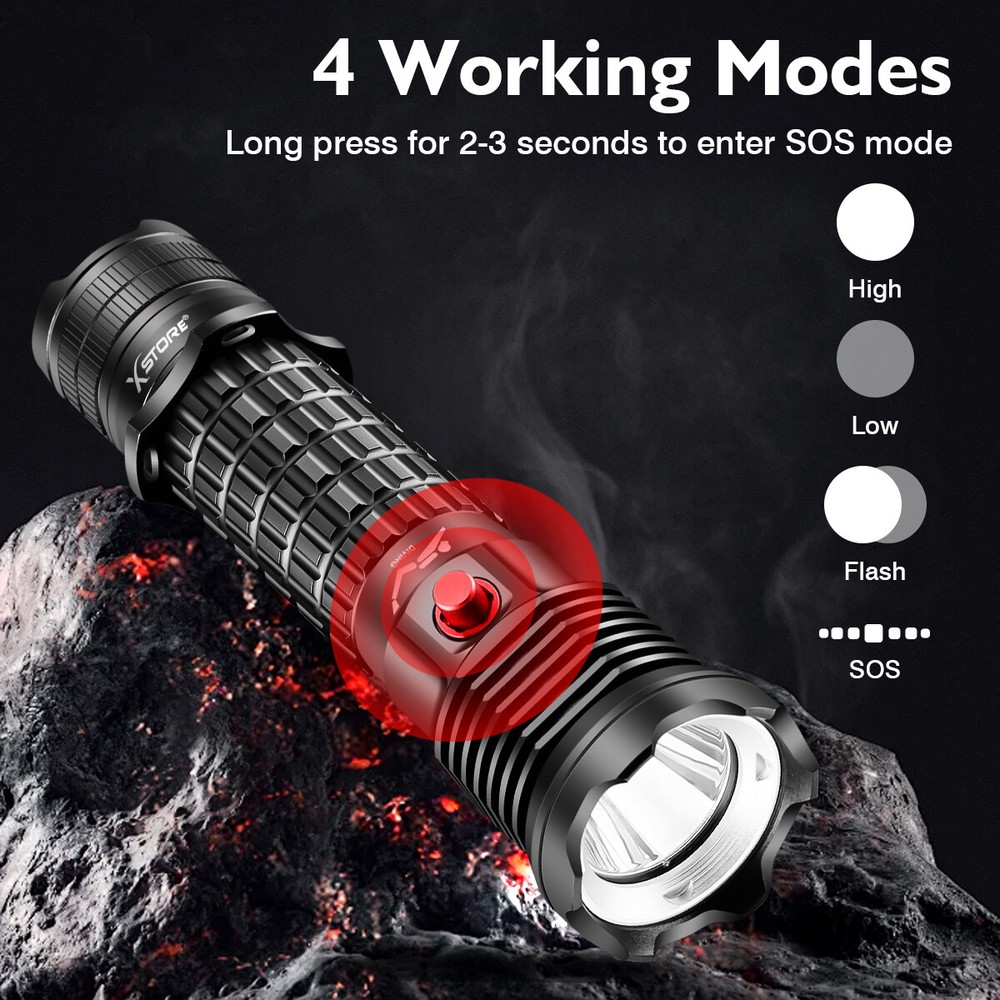 Diving Flashlight 3000LM Rating Professional Diving Light Underwater Flashlight