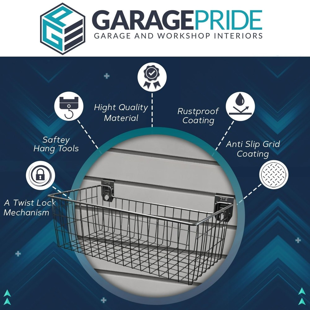 EVOPanel Wall Storage System Deep Basket EPBAS-450DE