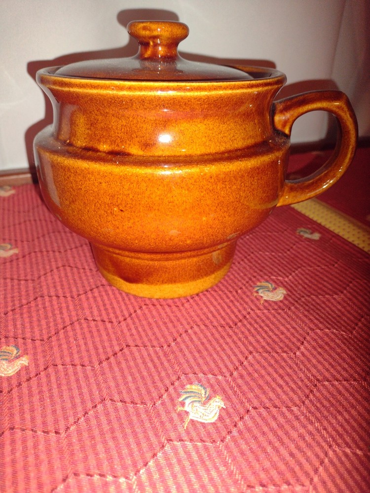 USA Stoneware Brown Dripolator (Missing Teapot Part)