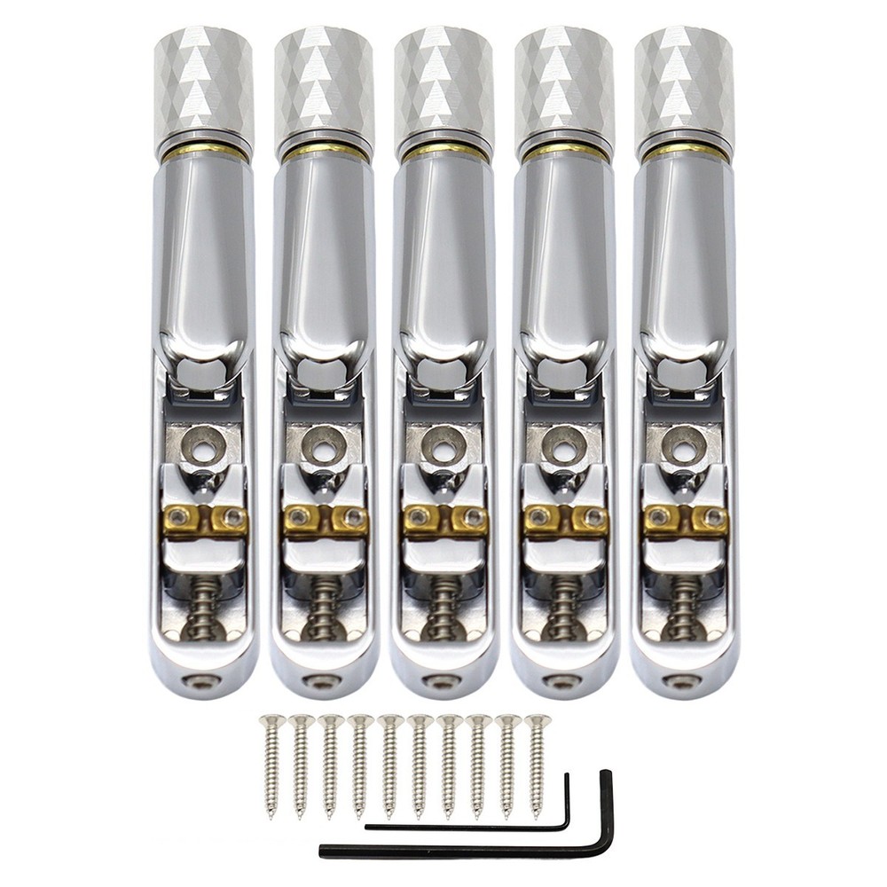 5 String Chrome Single String Headless Bass Bridge Headless Individual Bridges