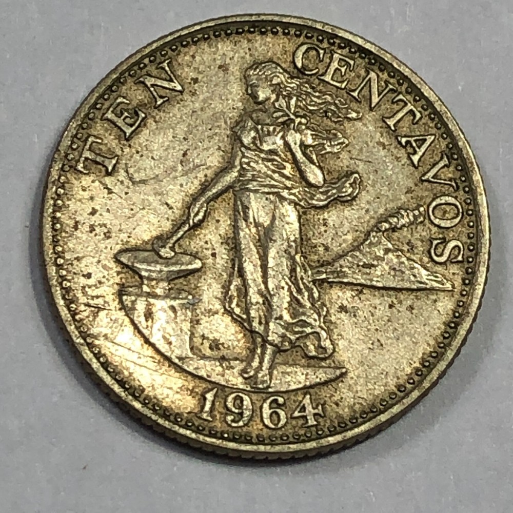 1964 Philippines Ten Centavos Foreign Coin #2249