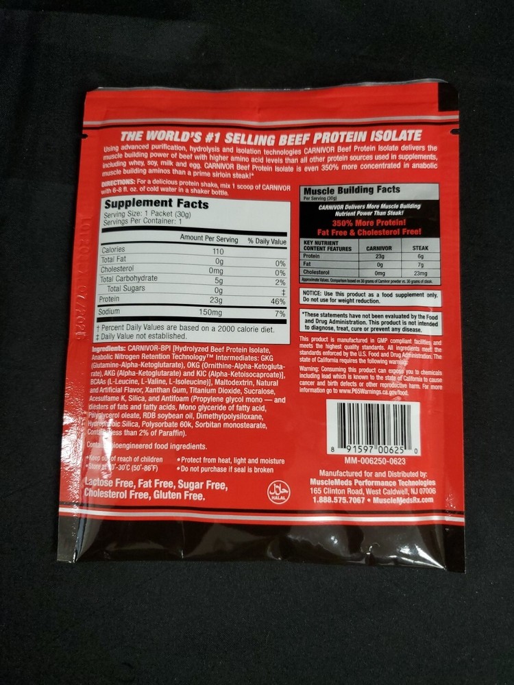 Carnivor Beef Protein Set 4 Pack 1oz Cinnamon, Fruit Cereal, Rocket Pop NEW