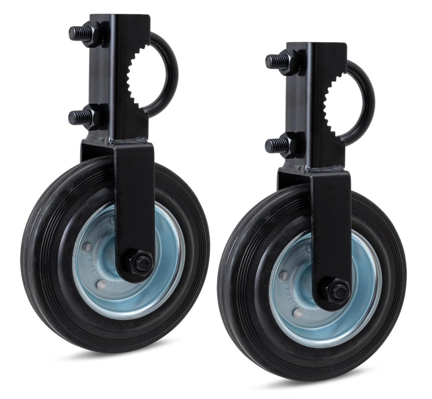 Gate Wheel for Metal Swing Gate 1-5/8" Thru 2" Gate Frames, Gate Caster Support