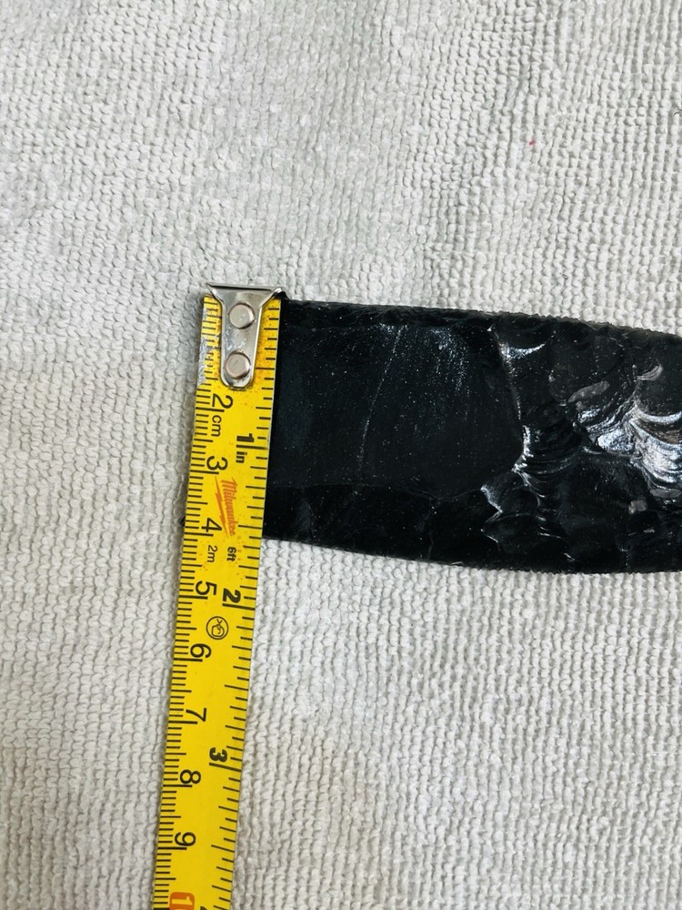 5” 1/8 Utah Black Obsidian Clovis Arrowhead.