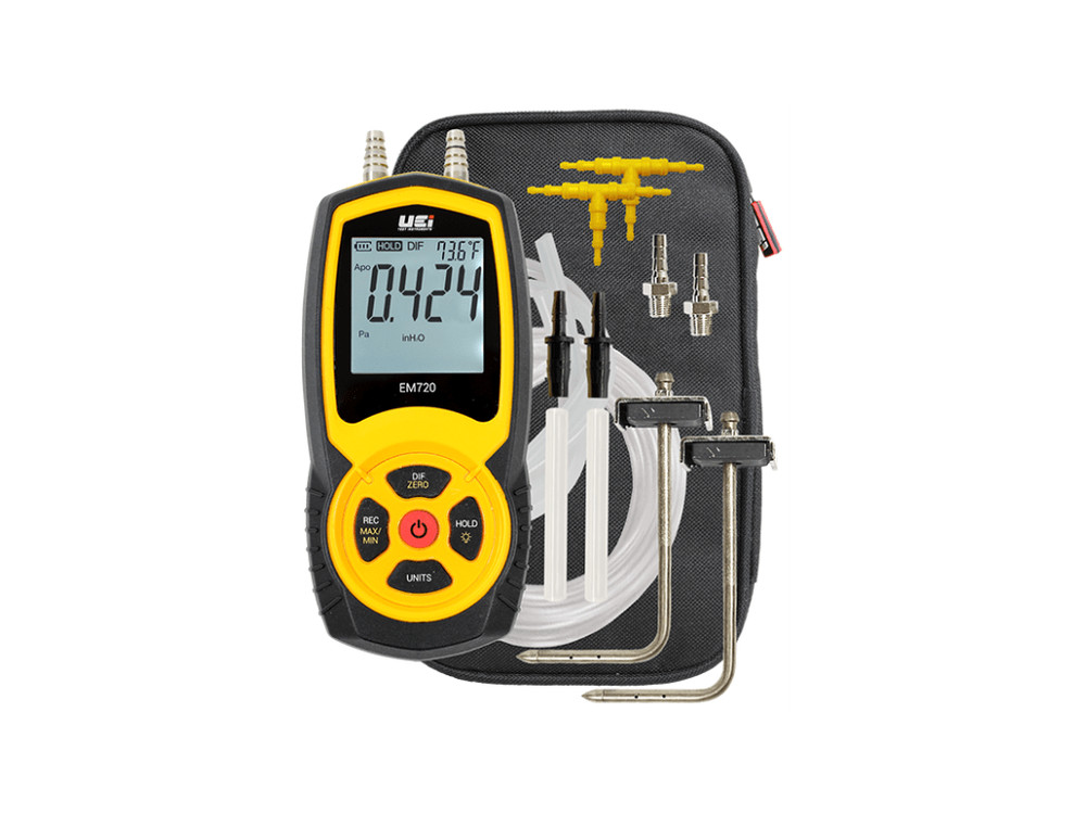UEi EM720SPKIT - Static Pressure Hi-Res Differential Manometer Kit