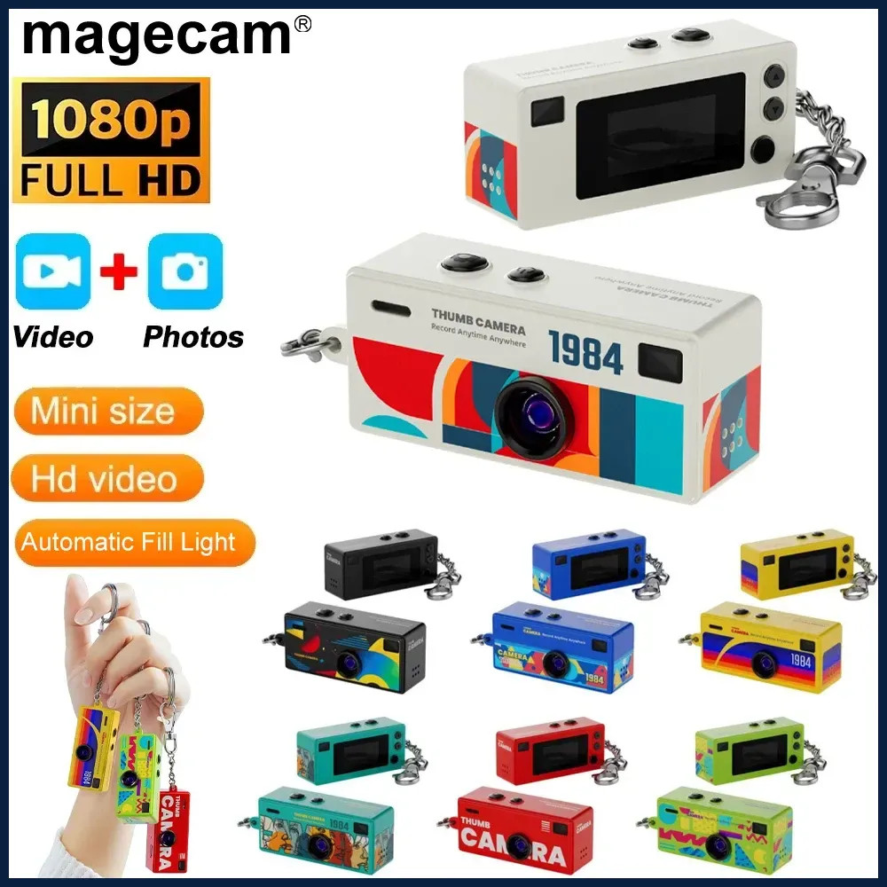 Magecam Digital Camera 0.96 Inch Keychain Camera Retro Support Memory Card 1080P