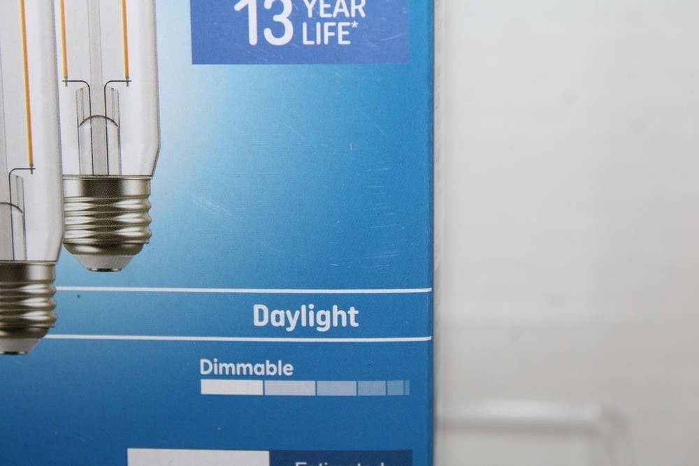 GE Refresh 40w LED 5.5w Bulbs T10 Medium Base Daylight Dimmable 2-Pack