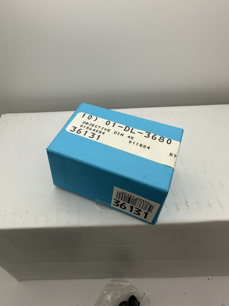 NEW Edmund DIN 4x / 0.10 NA microscope objective, NOS, generic RMS thread