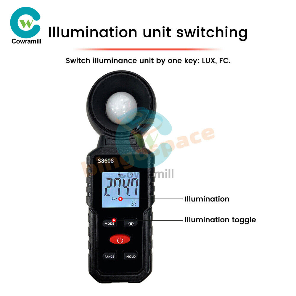 Digital illuminance Light Meter Lux meter Photometer 200000Lux Luxmeter Tool