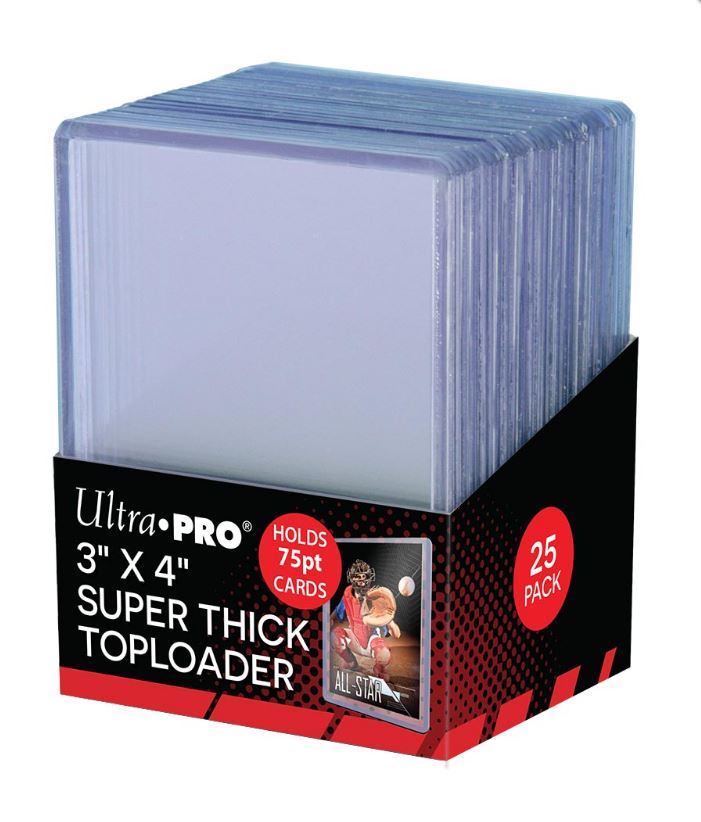 (25-Pack) Ultra Pro Super Thick 75pt Toploader Card Holders Thick Jersey Card