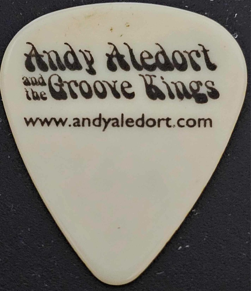 Andy Aledort off white guitar pick