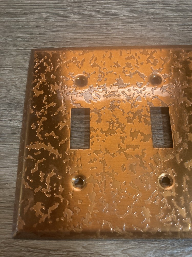 5 Gang Vintage Copper Toggle Switch Cover See Notes