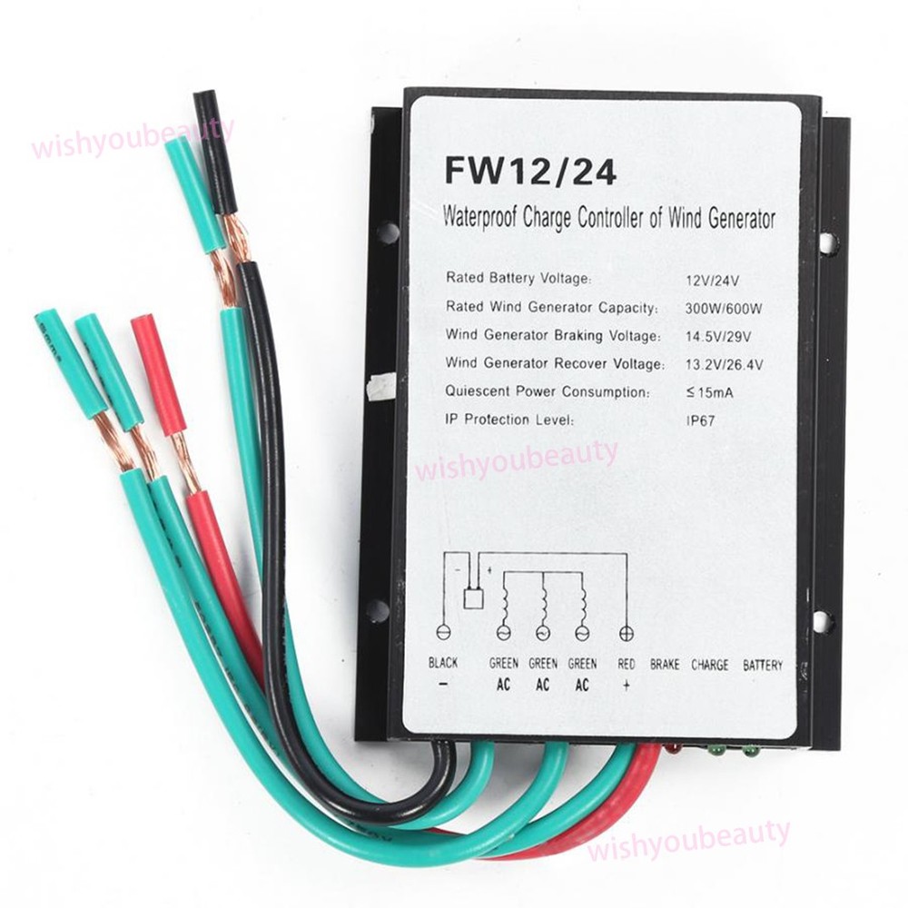 800W 24V Vertical Wind Turbine Generator & MPPT Charge Controller Windmill Power