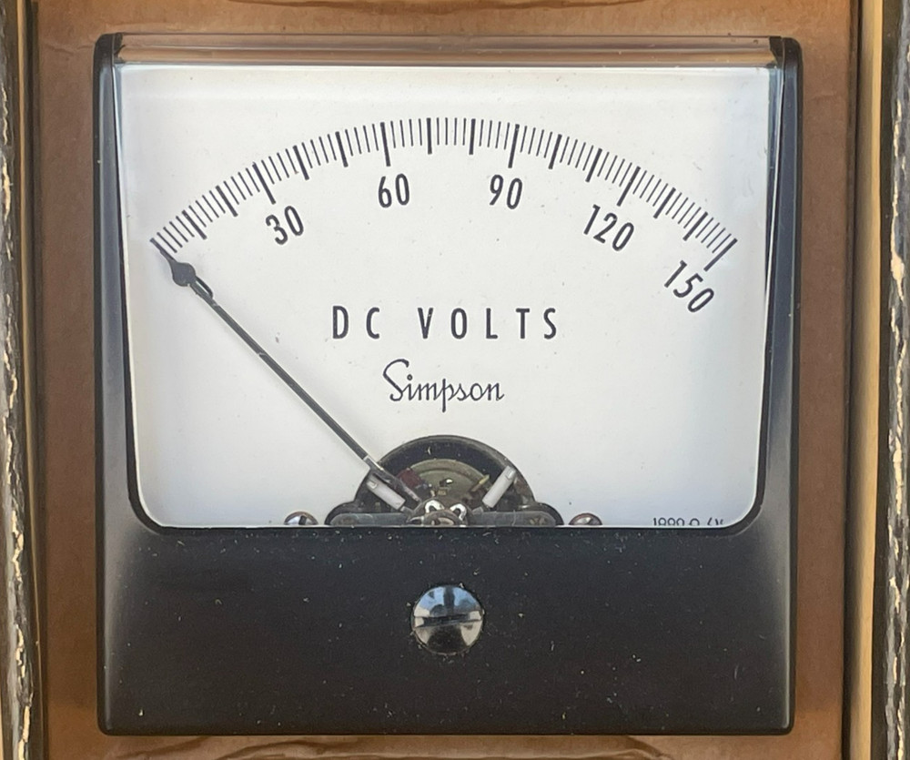Simpson Instruments 2-1/2" Round Meter 0-150 DC Volts