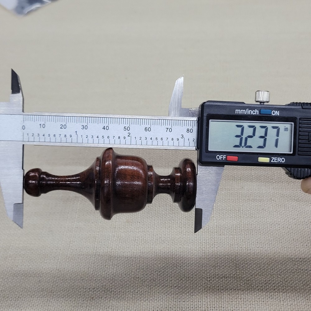 Short 3 1/4" Dark Walnut Clock Finial